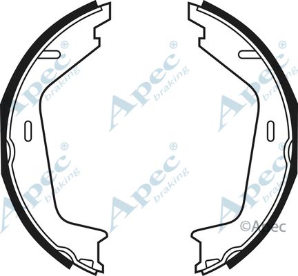 APEC BRAKING stabdžių trinkelių komplektas, stovėjimo stabdis SHU798